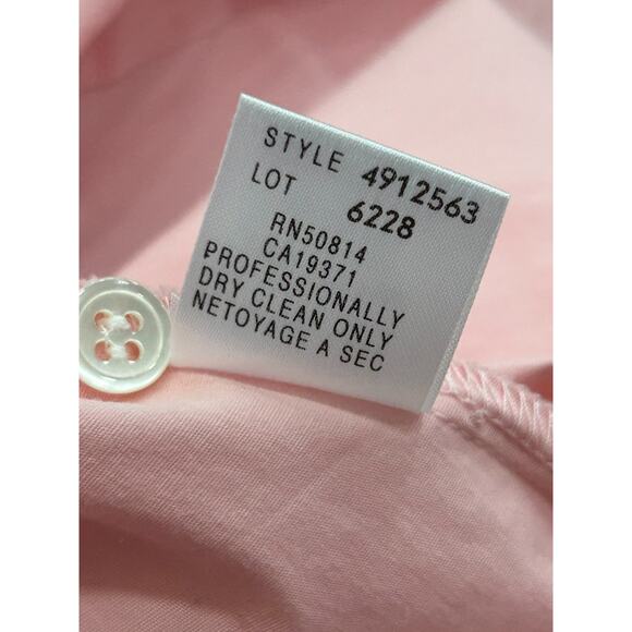 NWT Theory Womens Isabelle Olah Button Down Shirt Blush Pink Size Large - Picture 8 of 9